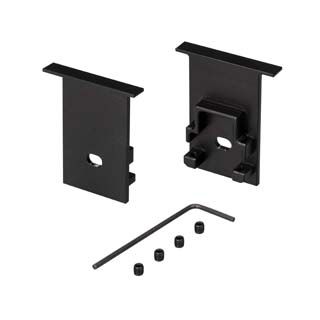 Заглушка SL-COMFORT-2542-F BLACK c отверстием (Металл)