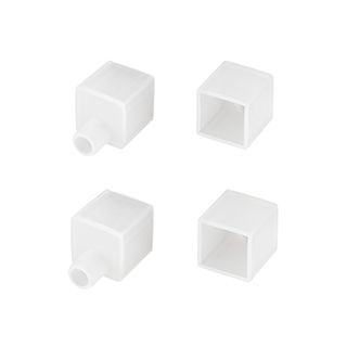 Заглушка WPH-FLEX-1414-TOP WHITE с отверстием (Пластик)