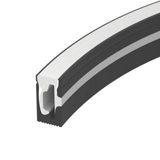 Силиконовый профиль WPH-FLEX-0612-SIDE-S8-10m BLACK (Силикон)