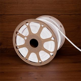 Гибкий неон 8х16мм односторонний 120 LED/м БЕЛЫЙ 24В бухта 50м (3 комплекта подключения)