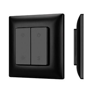 INTELLIGENT ARLIGHT Кнопочная панель SMART-RF-801-22-1G-DIM-SUF Black (3V, 2.4G) (IARL, IP20 Пластик