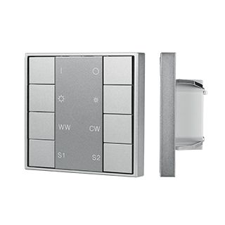 INTELLIGENT ARLIGHT Кнопочная панель DALI-201-23-1G-2SC-MIX-DT8-IN Silver (BUS, Frame) (IARL, IP20 М