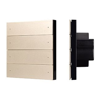 INTELLIGENT ARLIGHT Кнопочная панель SMART-DMX512-801-22-8G-8SC-DIM-IN Gold (230V, 2.4G) (IARL, IP20