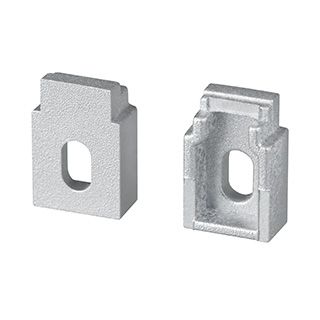 Заглушка WALL-FANTOM-BENT-W10-SIDE с отверстием (Пластик)