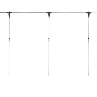Гирлянда Тающие сосульки комплект 10 шт. х 50см, шаг 100см, 600 LED ТЕПЛЫЙ БЕЛЫЙ, черный каучук, IP6