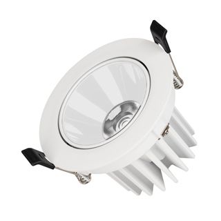 Светильник MS-FORECAST-BUILT-TURN-R102-12W Day4000 (WH-WH, 32 deg, 230V) (IP20 Металл, 5 ле