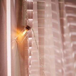 Гирлянда светодиодная Баночки 1,5 м, 10 LED, прозрачный ПВХ, цвет свечения теплый белый, 2 х АА (бат
